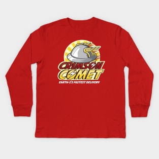 Crimson Comet Delivery Kids Long Sleeve T-Shirt